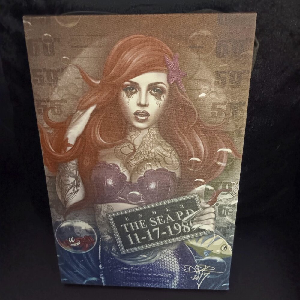 Mermaid Mug Shot Canvas Wall Art NEW